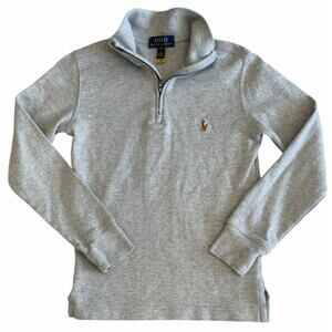 POLO RALPH LAUREN Boys Gray Zipper Pullover Size Small (8)